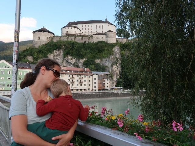 Sabine und Nils auf der Innbr&uuml;cke in Kufstein (24. Aug.)