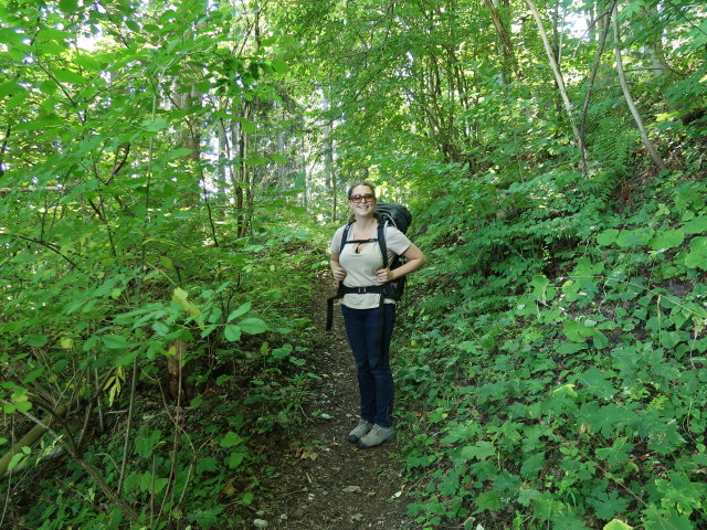 Sabine zwischen Bahnhof Semmering und Pinkenkogel