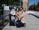 Nils und Sabine im Bahnhof Semmering, 896 m