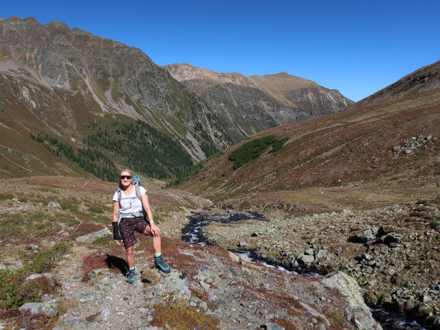 Evelyn zwischen Hinterer Leierstalalm  und Ebnach (20. Sep.)