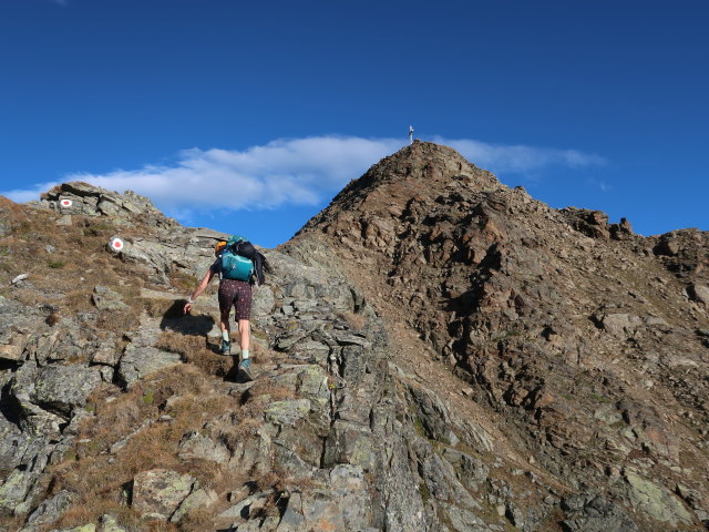 Evelyn zwischen Lehnerjoch und Schafhimmel (21. Sep.)
