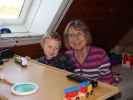 Nils und Mama im Haus meiner Eltern (20. Okt.)