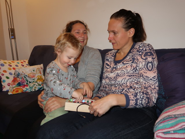 Nils, Sabine und Ursa in unserer Wohnung