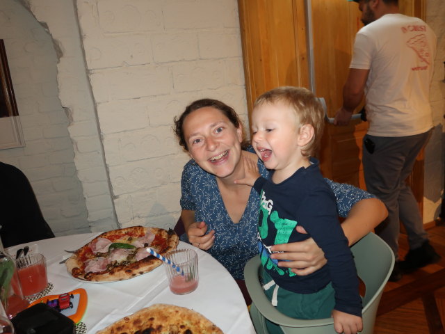 Sabine und Nils in der Pizzeria Figoletta