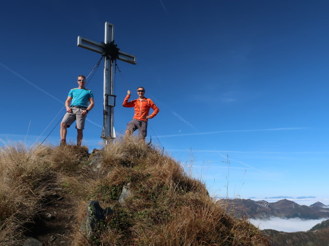 Aaron und ich am Rossgruberkogel, 2.156 m (11. Okt.)