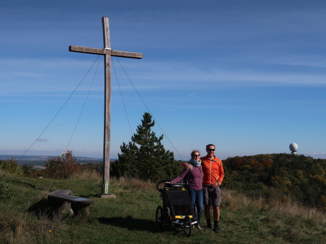 Nils, Sabine und ich am Buschberg, 485 m