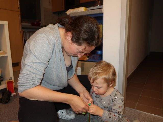 Sabine und Nils in unserer Wohnung