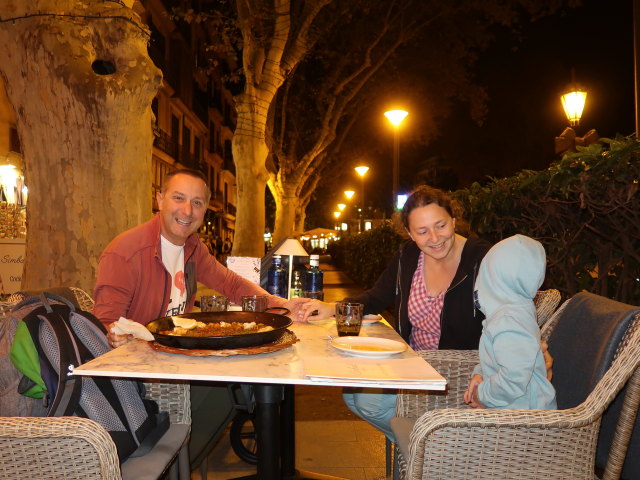 Ich, Sabine und Nils im Restaurant Simbad in Palma (13. Nov.)
