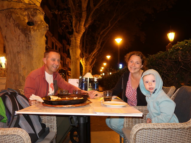 Ich, Sabine und Nils im Restaurant Simbad in Palma (13. Nov.)