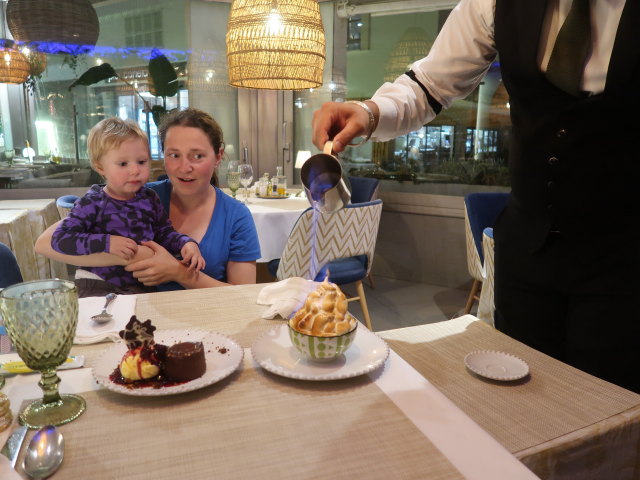 Nils und Sabine im Restaurant La Piazzetta in Port d'Andratx (24. Nov.)