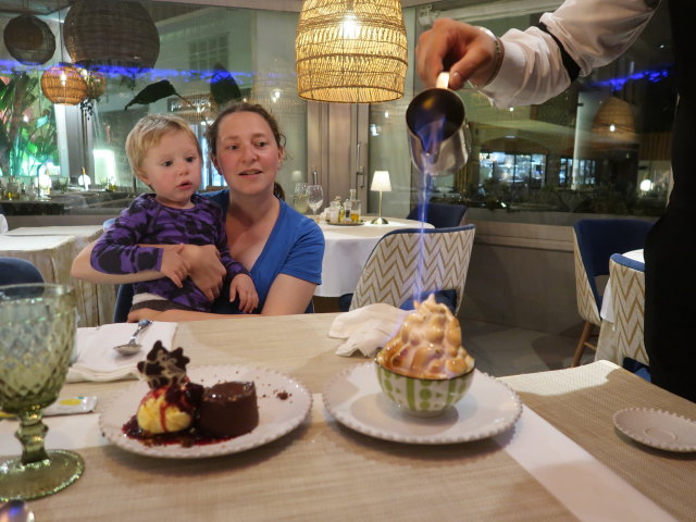 Nils und Sabine im Restaurant La Piazzetta in Port d'Andratx (24. Nov.)