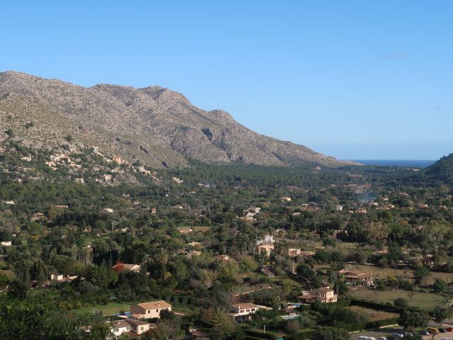 vom Mirador des Calvari in Pollen&ccedil;a Richtung Nordosten (27. Nov.)