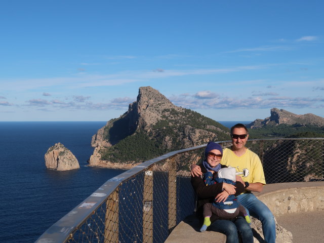 Sabine, Nils und ich am Mirador es Colomer (28. Nov.)