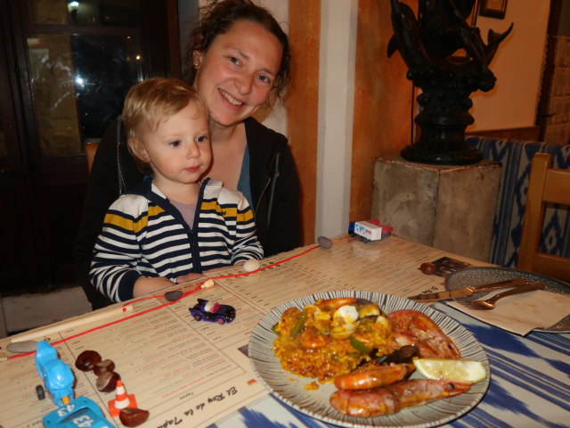 Nils und Sabine im Restaurant El Rey De La Tapa in Sineu (29. Nov.)