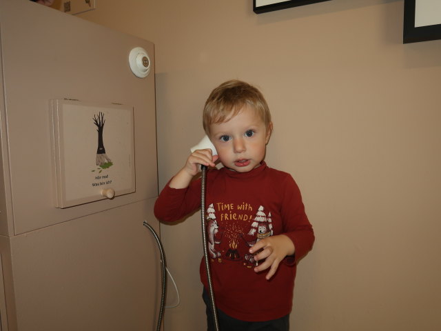 Nils in der Sonderausstellung 'Sehnsucht Wald'