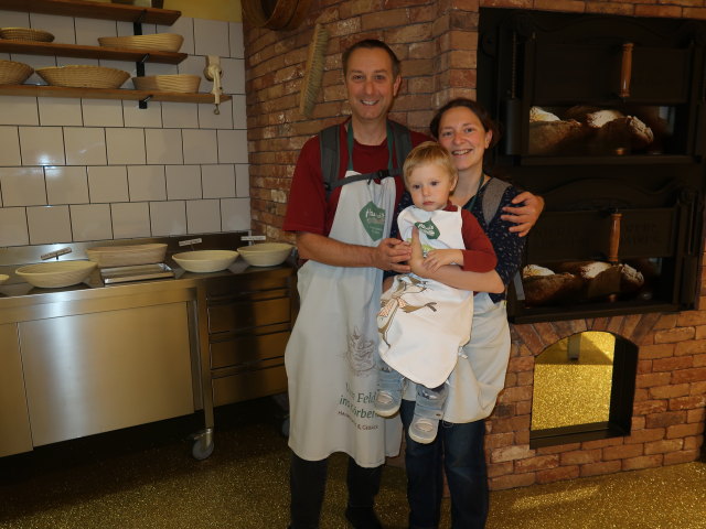 Ich, Nils und Sabine in der Goldenen Backstube