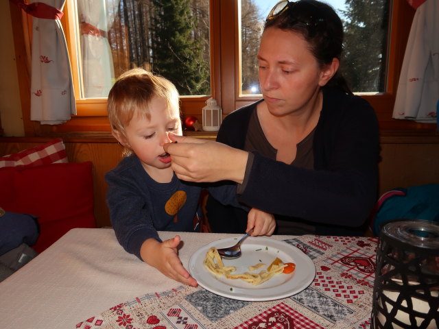Nils und Sabine in der Speckbacherh&uuml;tte, 1.094 m