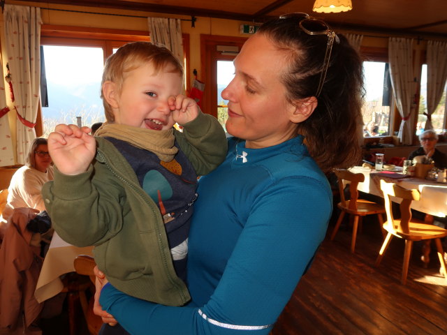 Nils und Ursa in der Speckbacherh&uuml;tte, 1.094 m