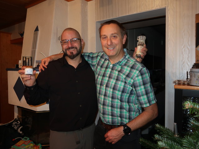 Markus und ich im Haus meiner Eltern (24. Dez.)