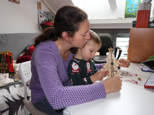 Sabine und Nils in unserer Wohnung (25. Dez.)