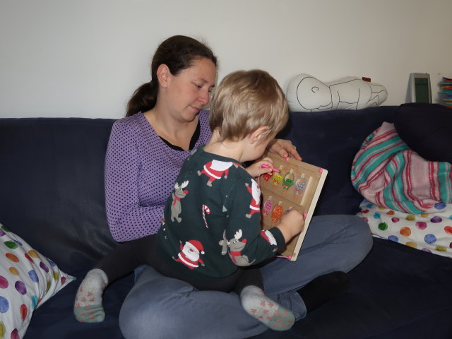 Sabine und Nils in unserer Wohnung (26. Dez.)
