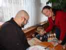 Markus, Nils und Sabine im Haus meiner Eltern (24. Dez.)