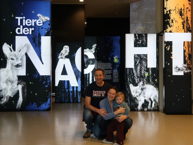 Ich, Sabine und Nils in der Sonderausstellung 'Tiere der Nacht'