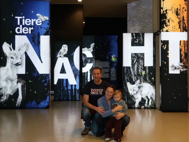 Ich, Sabine und Nils in der Sonderausstellung 'Tiere der Nacht'