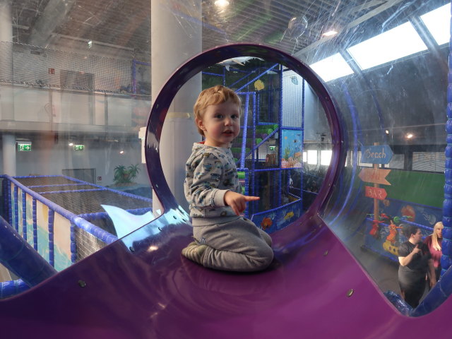 Nils im Kletterparcours