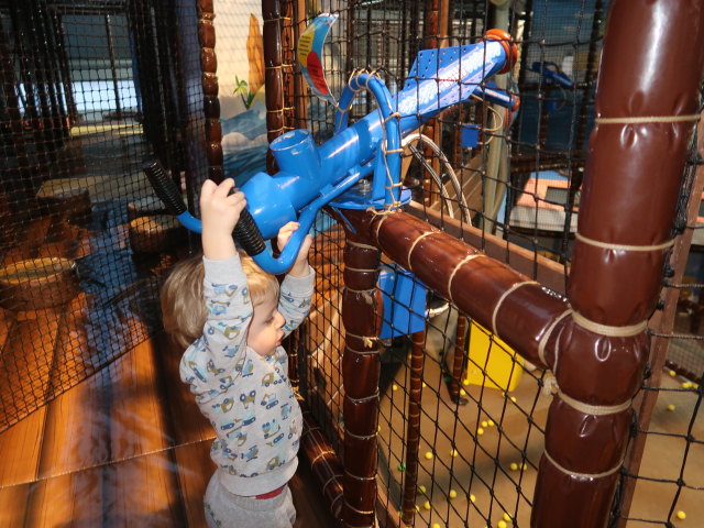 Nils in der Piraten-Softball-Anlage
