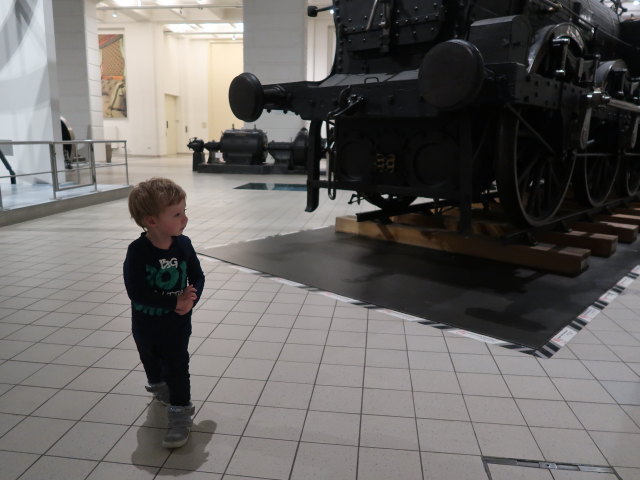 Nils in der Dauerausstellung 'LOK.erlebnis'