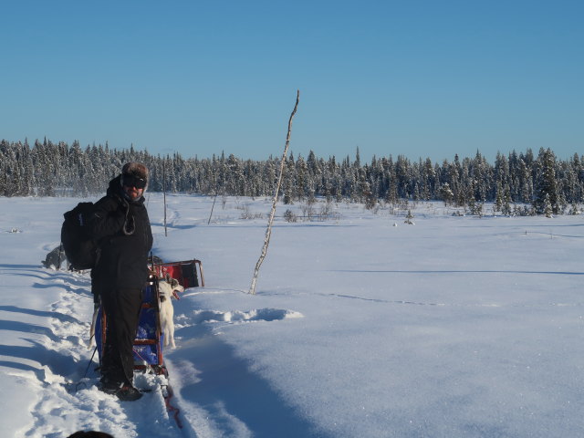 Markus zwischen Piettarasj&auml;rvi und Sautusj&auml;rvi (21. Feb.)