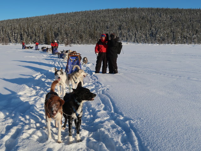 Ich und Markus zwischen Piettarasj&auml;rvi und Sautusj&auml;rvi (21. Feb.)