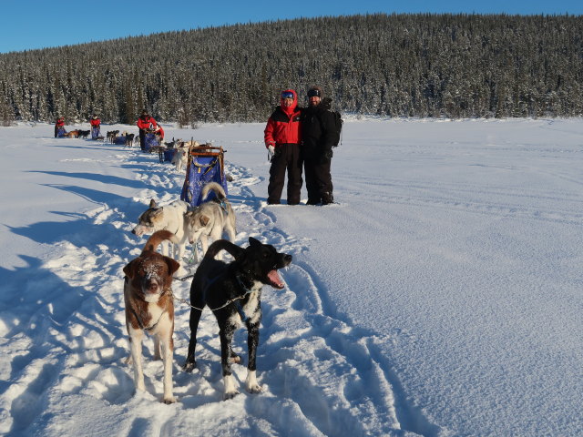 Ich und Markus zwischen Piettarasj&auml;rvi und Sautusj&auml;rvi (21. Feb.)