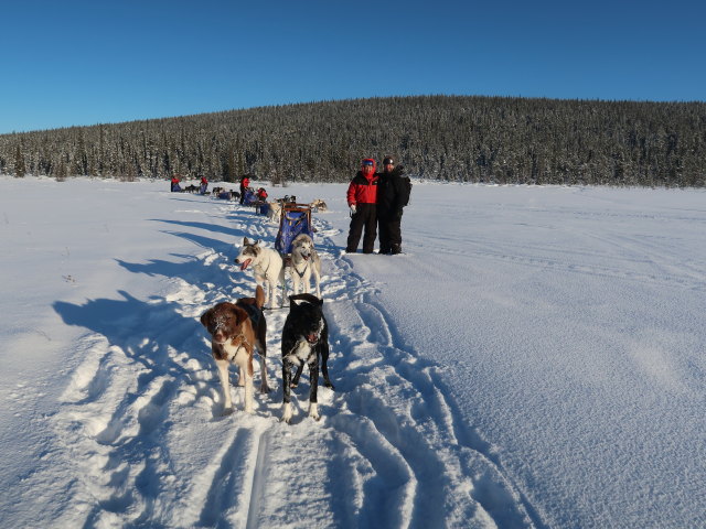 Ich und Markus zwischen Piettarasj&auml;rvi und Sautusj&auml;rvi (21. Feb.)