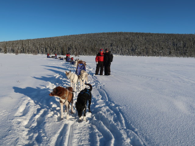 Ich und Markus zwischen Piettarasj&auml;rvi und Sautusj&auml;rvi (21. Feb.)