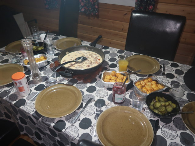 Wildniscamp von Arctic Dogsled Adventure beim V&auml;kk&auml;r&auml;j&auml;rvi (21. Feb.)