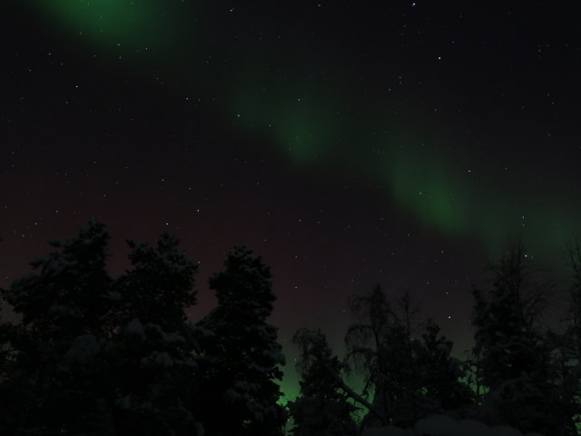 Wildniscamp von Arctic Dogsled Adventure beim V&auml;kk&auml;r&auml;j&auml;rvi (21. Feb.)