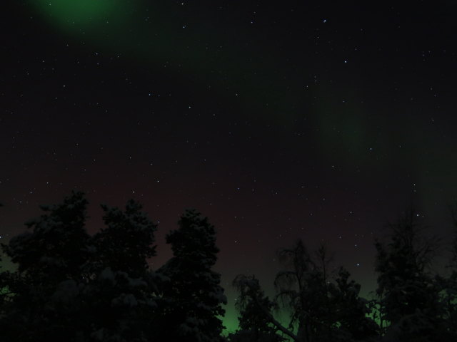 Wildniscamp von Arctic Dogsled Adventure beim V&auml;kk&auml;r&auml;j&auml;rvi (21. Feb.)