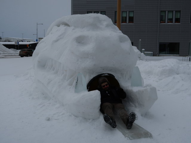 Markus beim Kiruna Stadshus (22. Feb.)