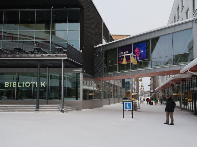 Markus bei der Kiruna Bibliotek (22. Feb.)