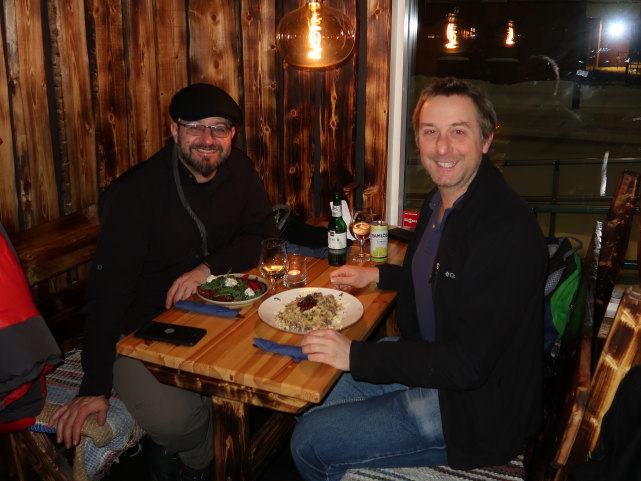 Markus und ich im Restaurant OTs Bodega (22. Feb.)