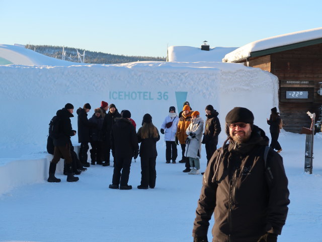 Markus beim Icehotel 36 in Jukkasj&auml;rvi (23. Feb.)