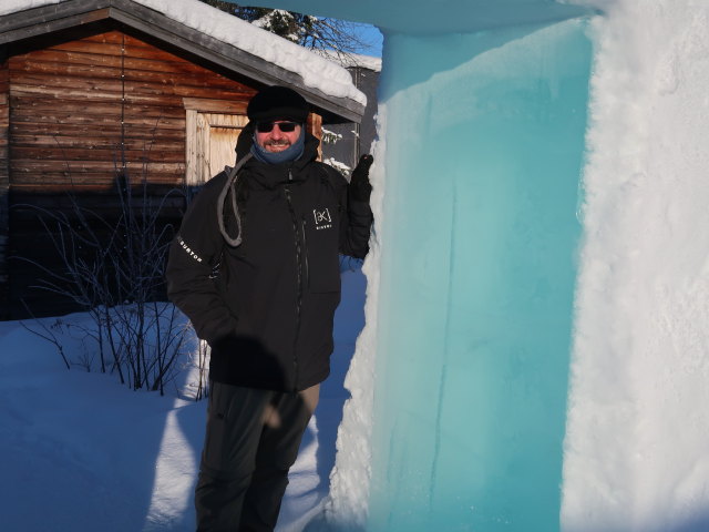 Markus beim Icehotel 36 in Jukkasj&auml;rvi (23. Feb.)