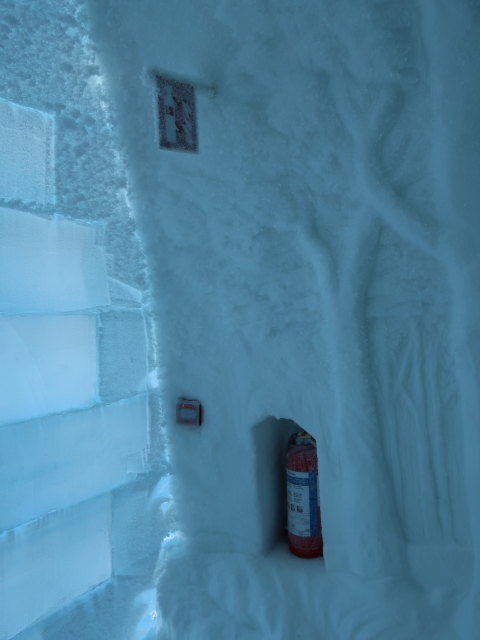 Main Hall Cathedral Grove im Icehotel 36 in Jukkasj&auml;rvi (23. Feb.)
