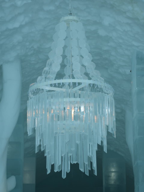 Main Hall Cathedral Grove im Icehotel 36 in Jukkasj&auml;rvi (23. Feb.)