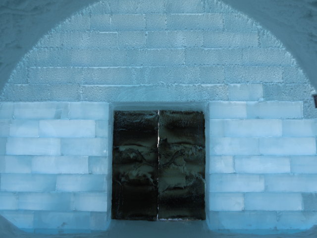 Main Hall Cathedral Grove im Icehotel 36 in Jukkasj&auml;rvi (23. Feb.)