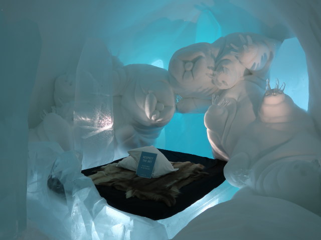 Art Suite 'Survival of the fittest' im Icehotel 36 in Jukkasj&auml;rvi (23. Feb.)