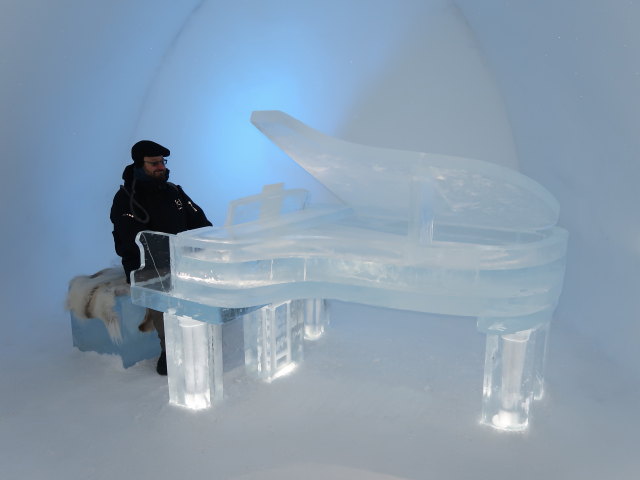 Markus im Icehotel 36 in Jukkasj&auml;rvi (23. Feb.)