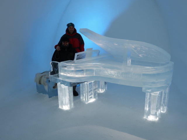 Markus und ich im Icehotel 36 in Jukkasj&auml;rvi (23. Feb.)